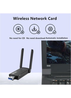 llwoo AC1300 USB WiFi Adapter for PC - USB Adapter 1300Mbps Dual Band WiFi Dongle 2.4G/5G with USB 3.0, Portable Wireless Network Adapter for Windows 11/10/8/7 and Mac OS X PC  - Image 4