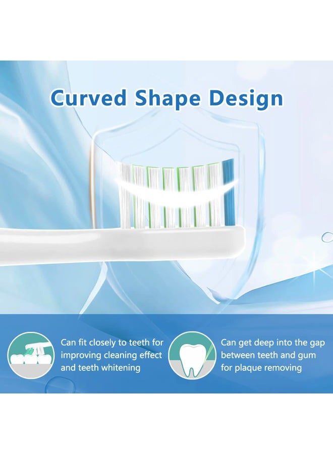 Mullburry Sonic Replacement Toothbrush Heads Compatible with Waterpik Complete Care 9.0 (CC-01), 5.0 (WP-861) Electric Toothbrush, Medium Bristle, 10 Count (White) - Image 4