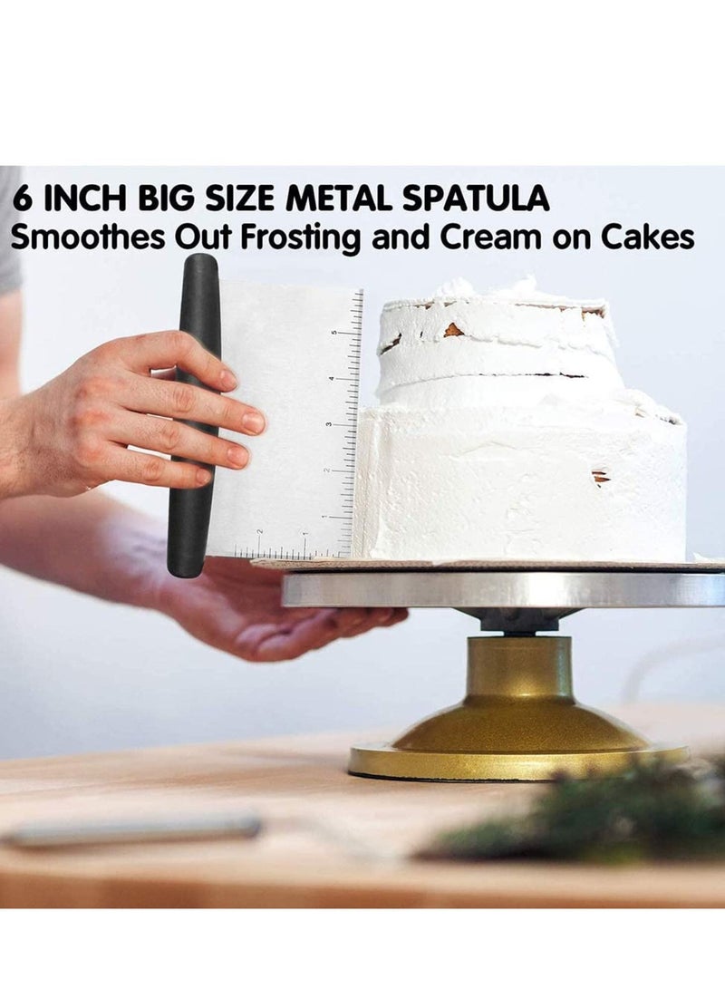 Y&D Stainless Steel Dough Scraper, for Baking Food with Measurements, Cake Icing Smoother Pastry Blender Bread Bench Knife Bowl Scraper/Chopper - Image 3