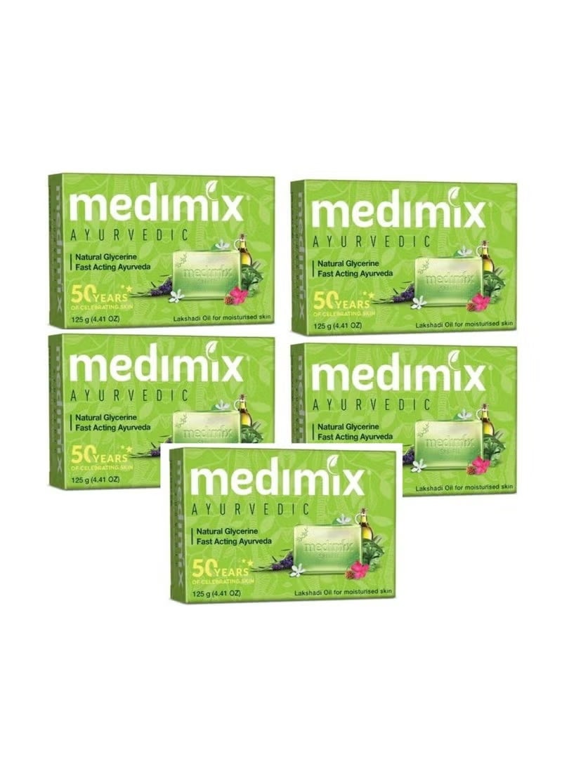 ميديميكس ميديمكس صابون الغليسرين الايورفيدا (5 × 125 غرام) - Image 1