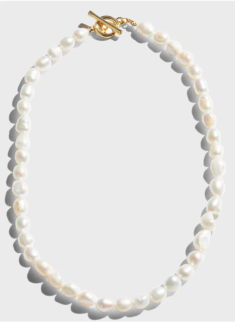 اتش اند ام Gold-Plated Pearl Necklace