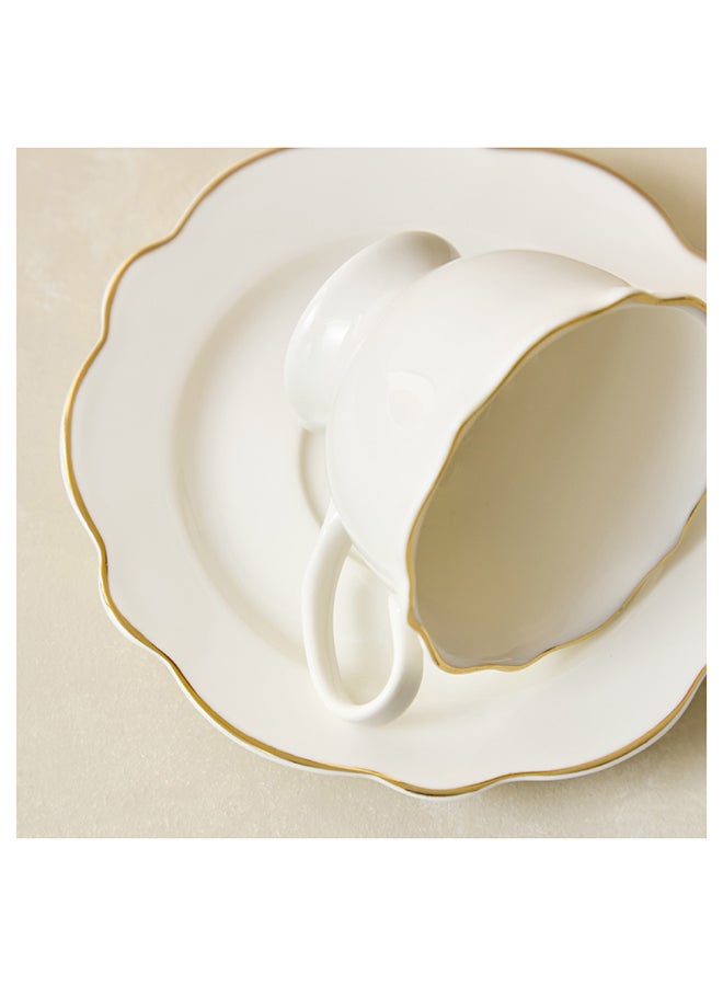 Home Box مجموعة أكواب وصحن كاوة من قطعتين بقدرة 90 مل باللون العاجي - Image 3