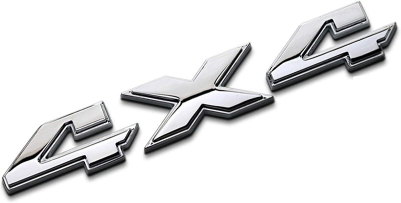 HUAPX 8.8 Inch 4x4 Emblem,1Pack Silver Badge Chrome Decal Tailgate Sticker Replacement for Dodge Ram 1500 2500 3500,Jeep Grand Cherokee Compass Wrangler All user group compatible - Image 4