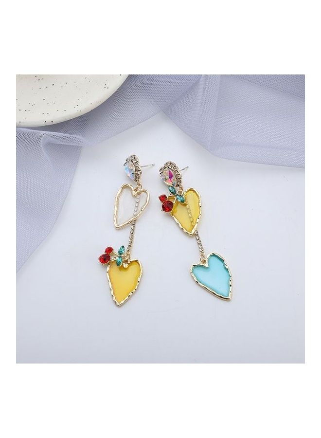 NIBEMINENT 1 Pair of Fashion Simple Heart Cherry Asymmetrical Drop Earrings - Image 3