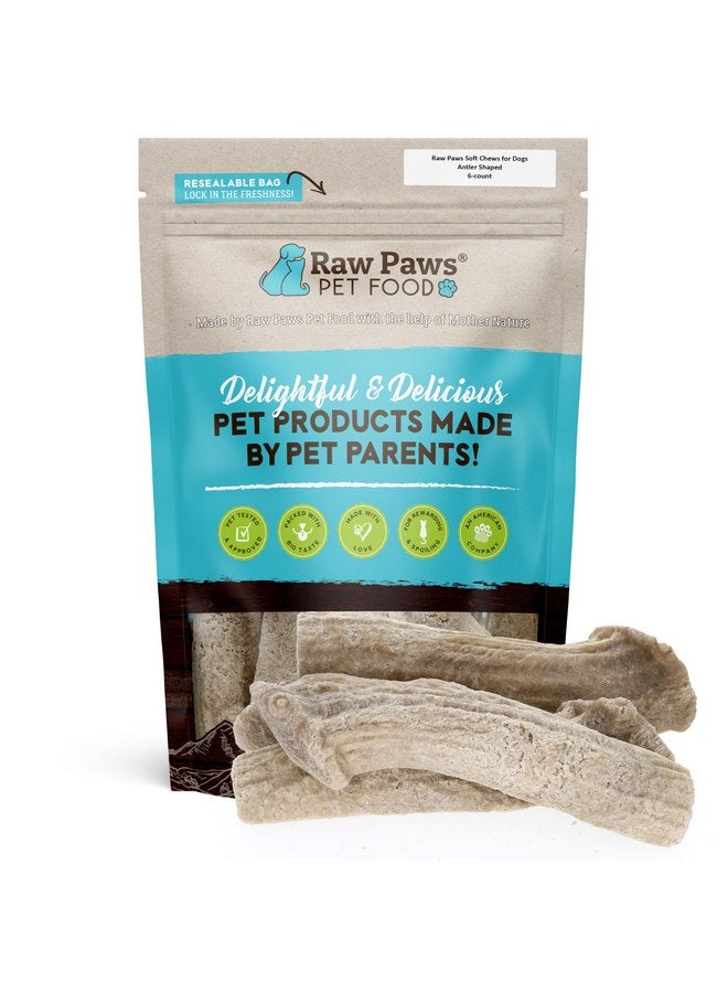 Raw Paws Antler Shaped Dog Treats (6 Pack) - Dog Cookies for Large Dogs & Medium Dogs, Crunchy Dog Treats Chicken Flavored, Large Dog Biscuits for Big Dogs, Antler Shaped Dog Snacks Made in USA - Image 1