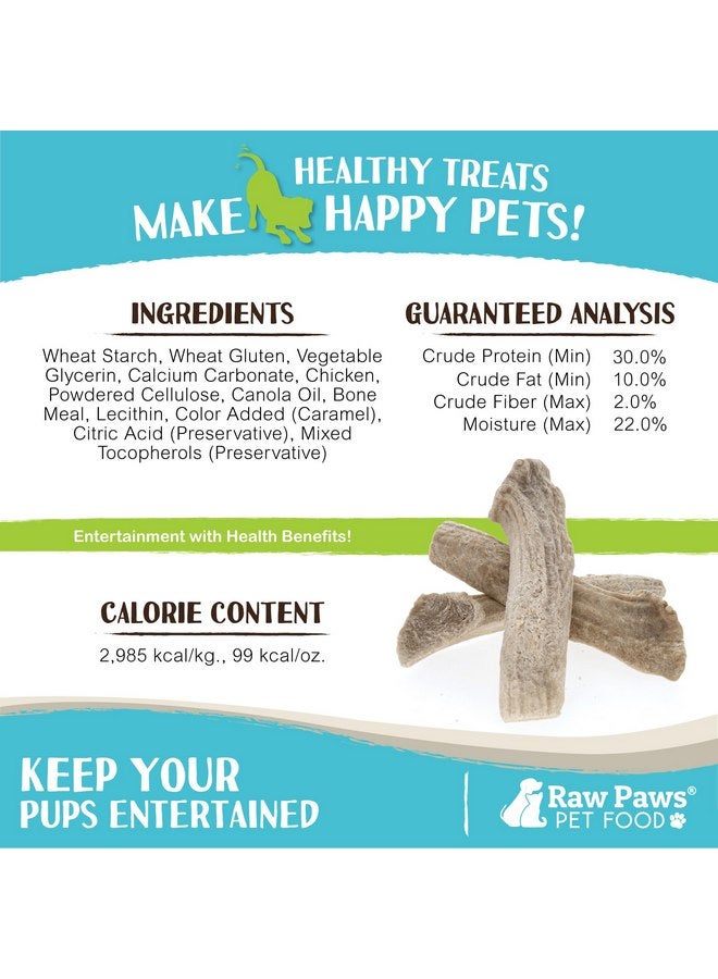 Raw Paws Antler Shaped Dog Treats (6 Pack) - Dog Cookies for Large Dogs & Medium Dogs, Crunchy Dog Treats Chicken Flavored, Large Dog Biscuits for Big Dogs, Antler Shaped Dog Snacks Made in USA - Image 3