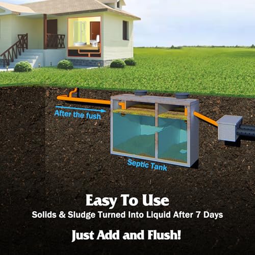 USKICH Septic Tank Treatment - 1 Year Supply of Septic Safe Dissolvable Easy Flush Live Bacteria Packets -12 Count,Friendly and Powerful Solution for Septic Systems - Image 4