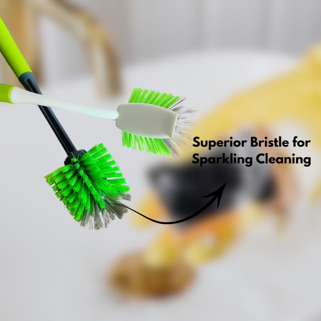 KWEL Kitchen Cleaning Brush, Pack of 2 (Multicolor) - Multipurpose Sink & Basin Brush with Medium Scrubber Bristles, Comfortable Grip Handle, Plastic Material, Multi C Color - Image 2