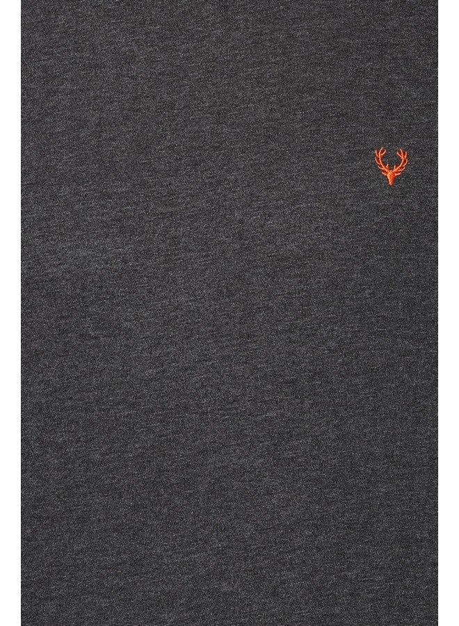 ألين سولي سويت شيرت رجالي من Allen Solly من القطن برقبة دائرية (Asstorgpw14019Xl_Anthra Melange Vmbk30_Grey_Xl) - Image 3