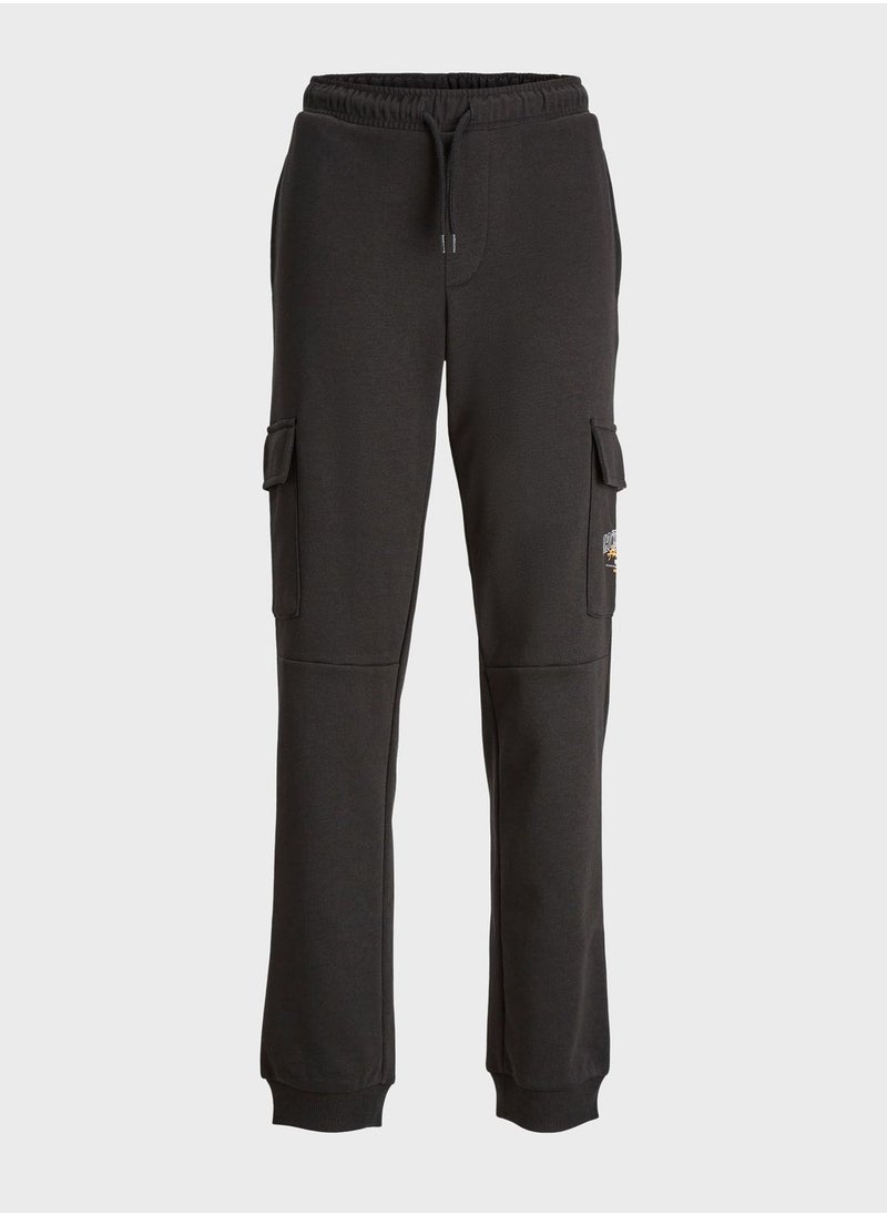 Jack & Jones Junior - Youth Drawstring Cargo Track Pants - Image 1