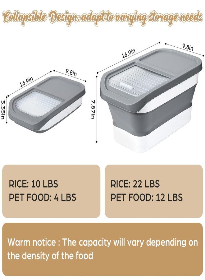 LemonRoad 4 Pack Rice Storage Container 22 Lbs with Airtight Lids, Measuring Cup and Spoon for Dry Food Cereal Grain Cat Bird and Dog Food - Image 2
