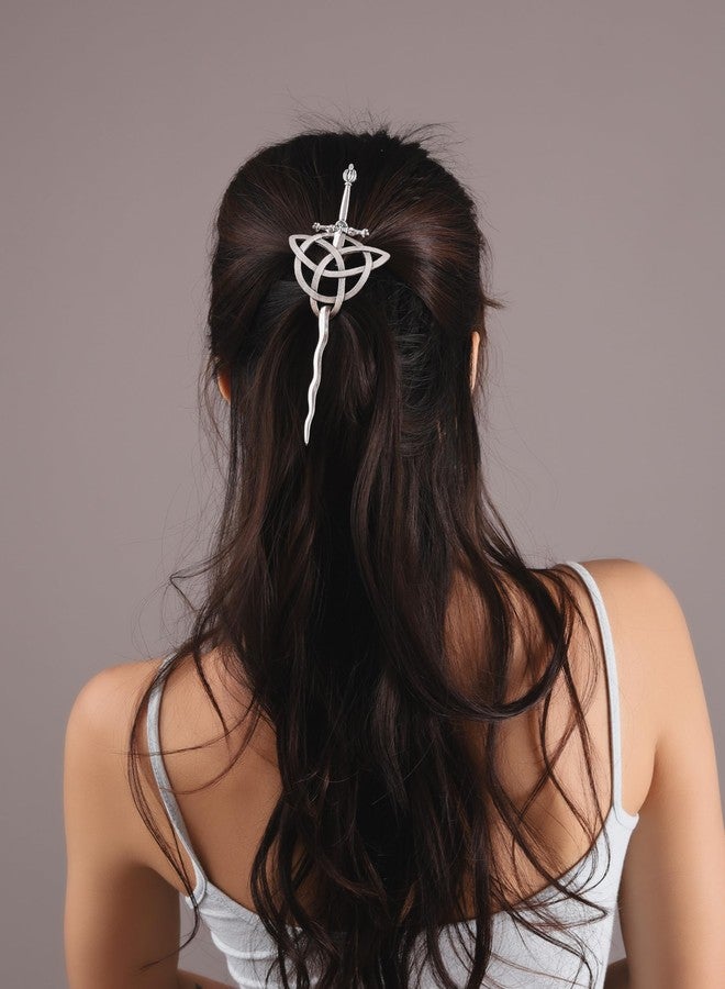 HAQUIL Viking Sword Celtic Knot Hairpin, Retro Minimalist Hair Accessories for Women, Viking Jewelry for Women - Image 4