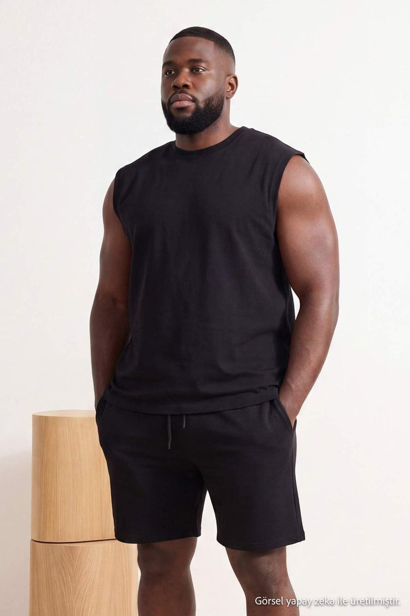 trendyol Black Oversize/Wide Cut 100% Cotton Large Size Tracksuit Set Tmnss26Ts00032 - Image 2