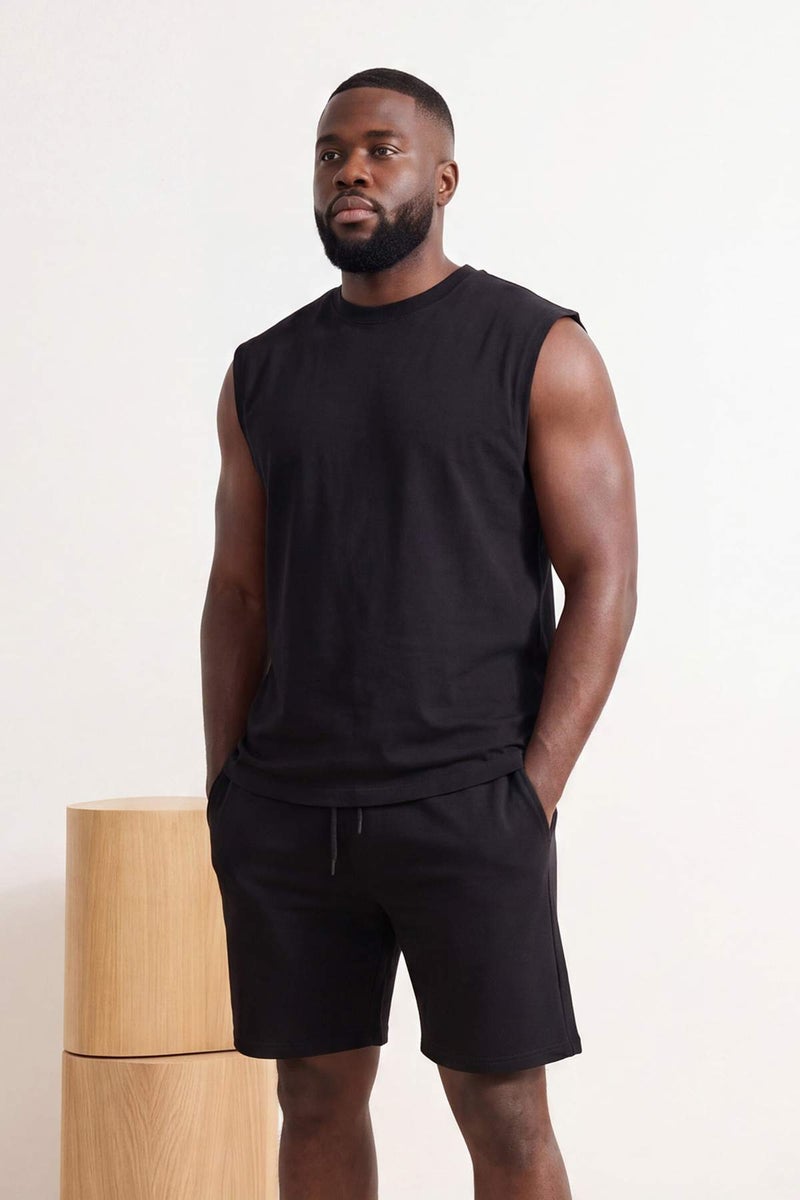 trendyol Black Oversize/Wide Cut 100% Cotton Large Size Tracksuit Set Tmnss26Ts00032 - Image 4