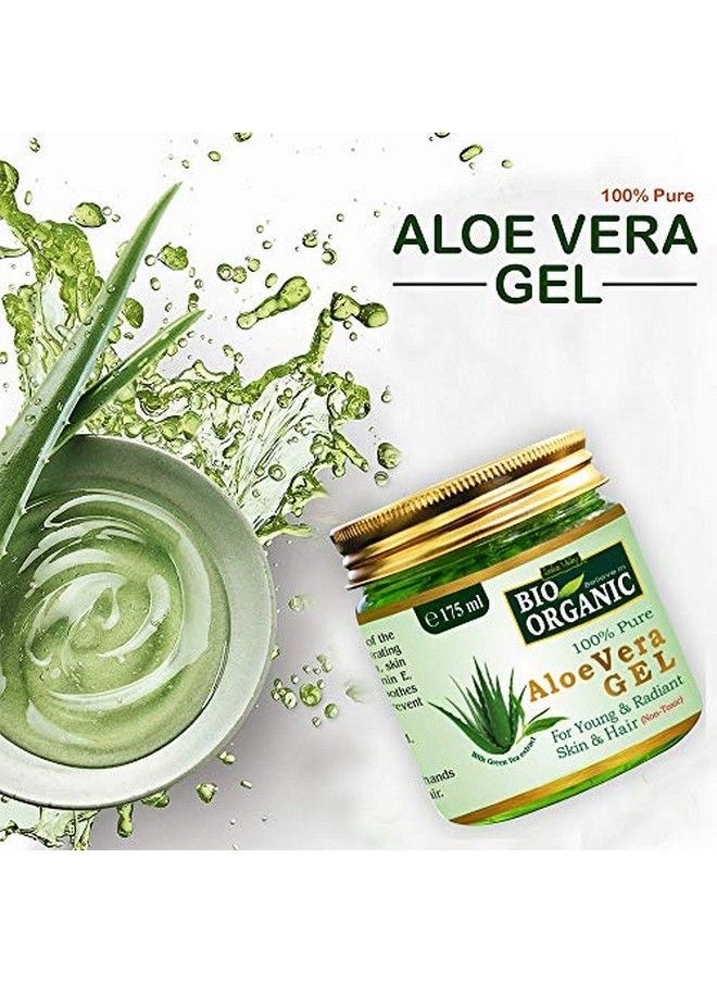 Indus Valley - Bio Organic Nontoxic Aloe Vera Gel Set Of 3 For Acne Scars Glowing & Radiant Skin Treatment (175X3=525Ml) - Image 1