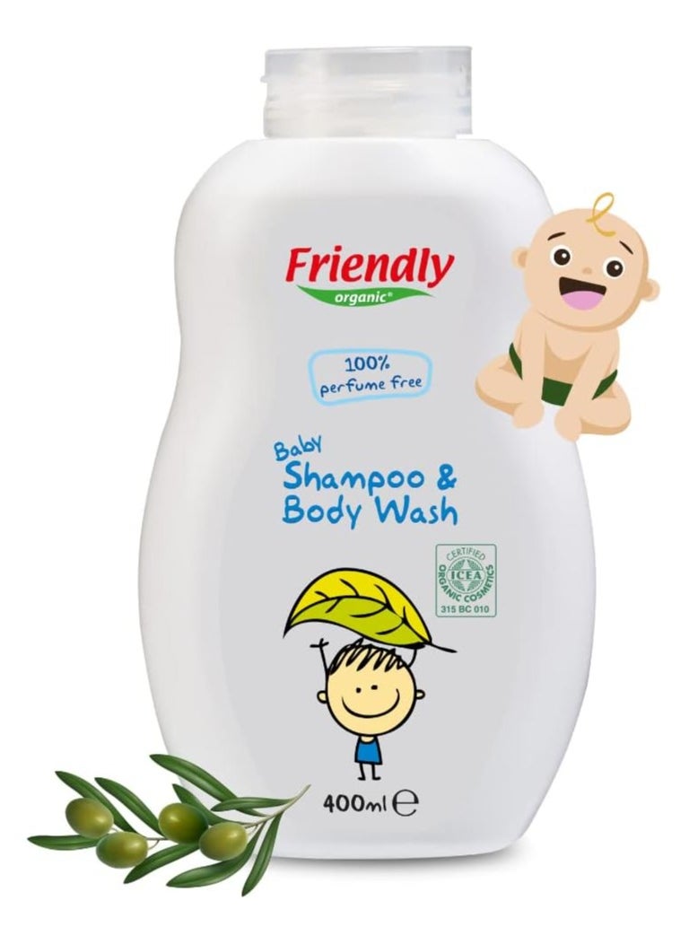 FRIENDLY ORGANIC Baby Shampoo & Body Wash 400 ML  - Image 1