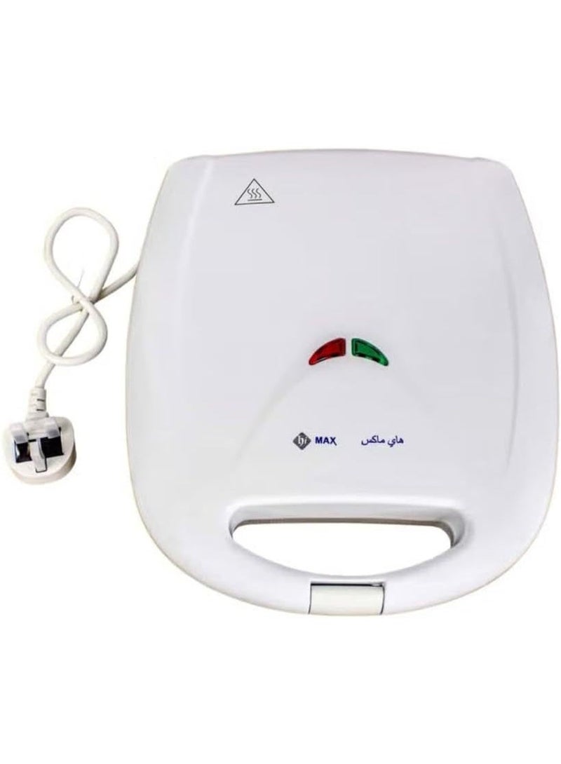 هايماكس صانعة سندويشات هيماكس، شواية بأربعة شرائح - ألواح غير لاصقة، مقبض بارد الملمس، حماية من الحرارة الزائدة، محمصة شواء - 1100-1300 واط، 220-240 فولت (صانعة سندويشات بأربعة شرائح) - Image 3