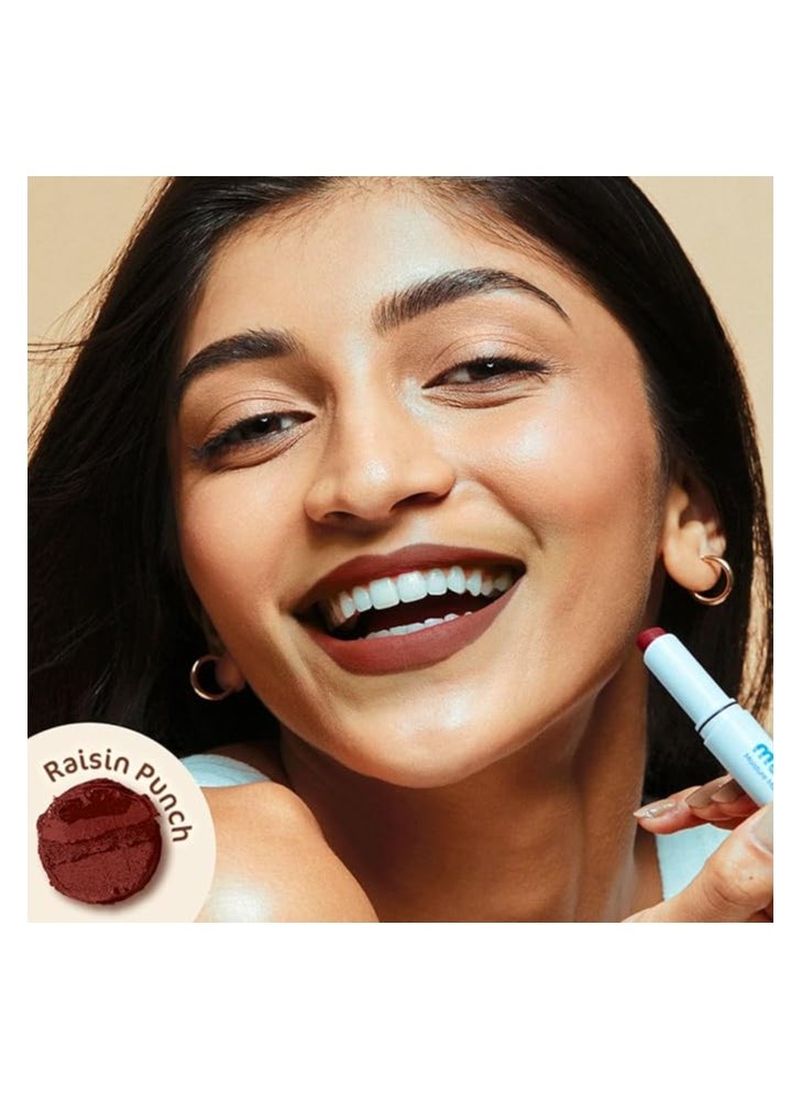 Mamaearth - Mamaearth Moisture Matte Longstay Lipstick with Avocado Oil & Vitamin E for 12 Hour Long Stay - 2 g (Raisin Punch) - Image 1