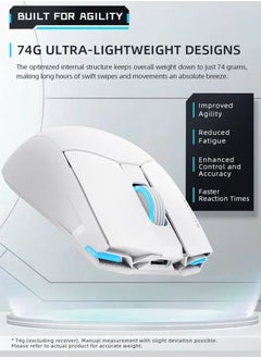 MACHENIKE M7 PRO Wireless Gaming Mouse Rechargeable Dual Mode Gaming Mice 8000 DPI Gaming Office Special Computer Mouse For Laptop Desktop  - Image 2
