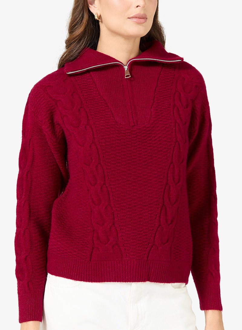 ايلا كنزة بولو محبوكة بالكابل - Image 3