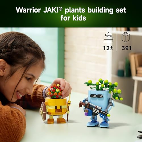 JAKI Botanicals Warrior Brave Plants Building Toy Set Medieval Knight Vintage Planter Design Interchangeable Pot DIY Succulent Desk Decor Birthday Gift Play Display for Kids Girls and Boys 12 - Image 5