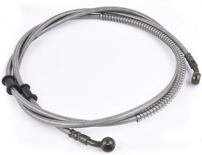 86" Stainless Braided Hydraulic Brake Hose Line For Scooter Atv Dirt Bike Go Kart