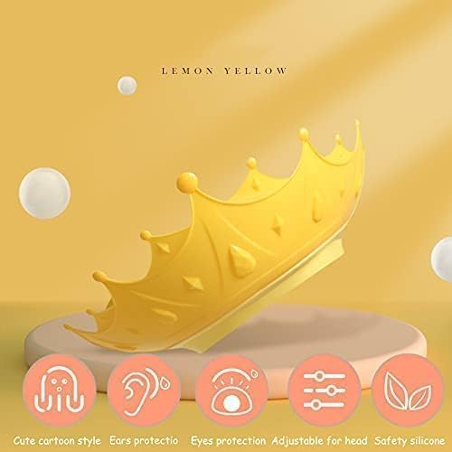 JD PRO JD PRO Baby bath Shower CapBath Visor hat for Eye and Ear wash ProtectionAdjustable Silicone Bathing Crown Waterproof Shampoo hat for Washing Hair Shower Bathing Protection Bath Cap for Toddler Baby Kids Children - Image 3