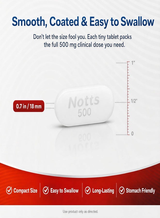 NOTTS Extra Strength 500 mg Caplets with Acetaminophen, Pain Reliever and Fever Reducer for Headache, Backache and Toothache, 100 Count - Image 3