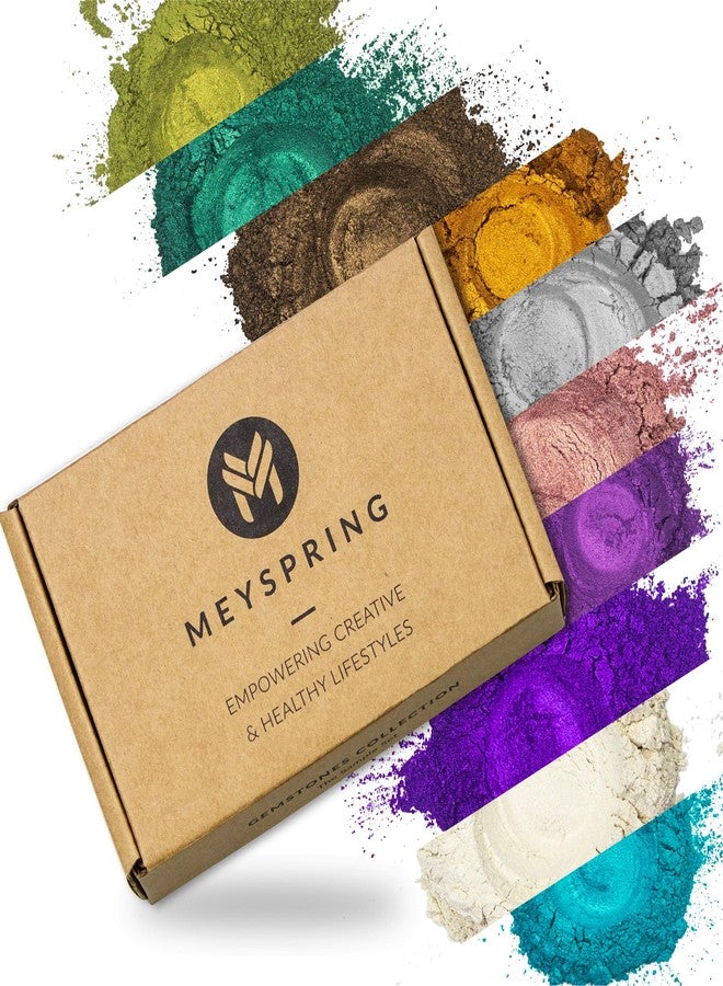 MEYSPRING Gemstones Collection Mica Powder for Epoxy Resin - 100g - Epoxy Pigment Colors for Resin Art, Geode Art - Resin Pigment Powder and Cosmetic Grade Mica Powder - Epoxy Resin Pigment Set - Image 1