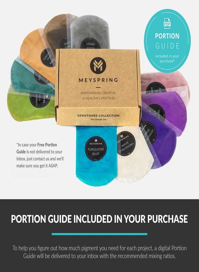 MEYSPRING Gemstones Collection Mica Powder for Epoxy Resin - 100g - Epoxy Pigment Colors for Resin Art, Geode Art - Resin Pigment Powder and Cosmetic Grade Mica Powder - Epoxy Resin Pigment Set - Image 2