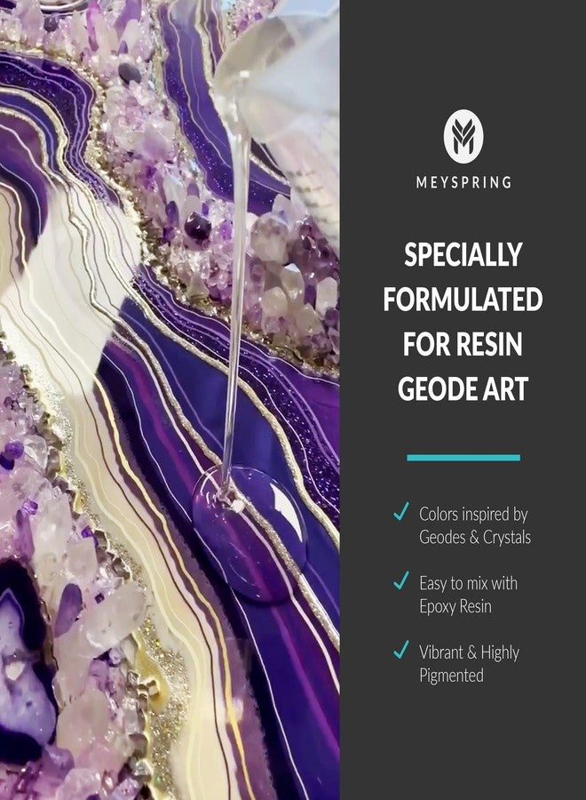 MEYSPRING Gemstones Collection Mica Powder for Epoxy Resin - 100g - Epoxy Pigment Colors for Resin Art, Geode Art - Resin Pigment Powder and Cosmetic Grade Mica Powder - Epoxy Resin Pigment Set - Image 4