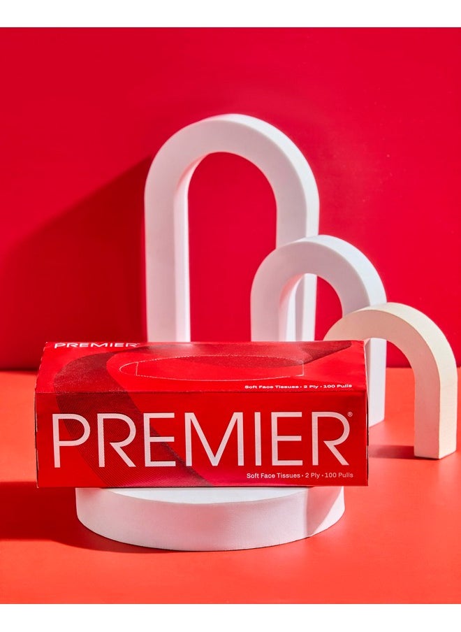 Premier - Box Face Tissue 100 Pulls 2Ply(Pack Of 4=400 Pulls ,800 Sheets) - Image 1