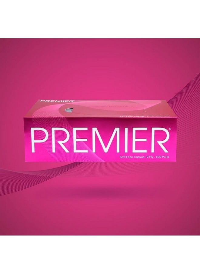 Premier - Box Face Tissue 100 Pulls 2Ply(Pack Of 4=400 Pulls ,800 Sheets) - Image 1