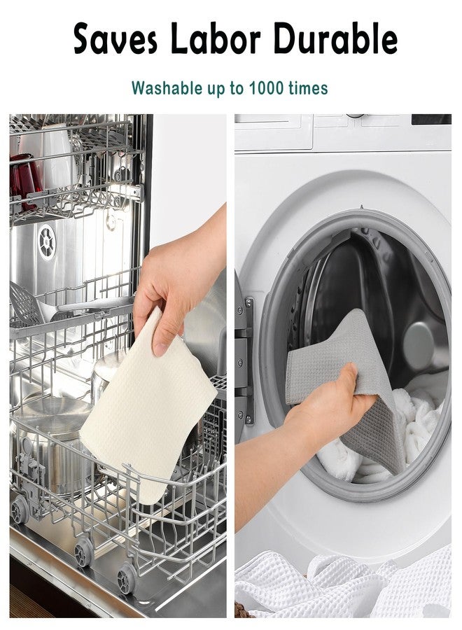 Buowinixi Paperless Towels，Reusable Paper Towels Washable,Cotton Cleaning Cloth,10"x12", for Cleaning & Drying (10, LightGreen) - Image 5