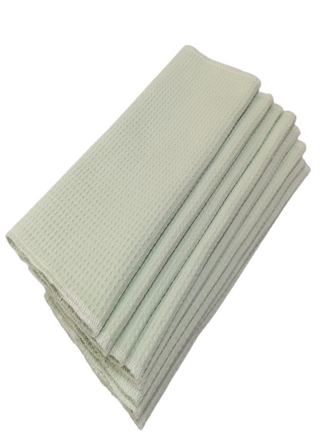 Buowinixi Paperless Towels，Reusable Paper Towels Washable,Cotton Cleaning Cloth,10"x12", for Cleaning & Drying (10, LightGreen) - Image 1