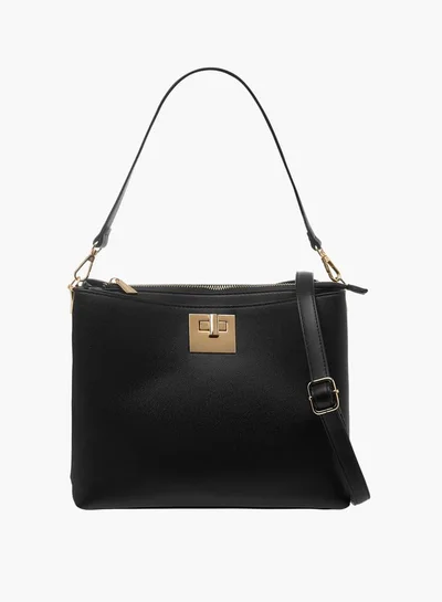 Flora Bella By Shoexpress Women Monogram Print Shoulder Bag with Adjustable Strap
