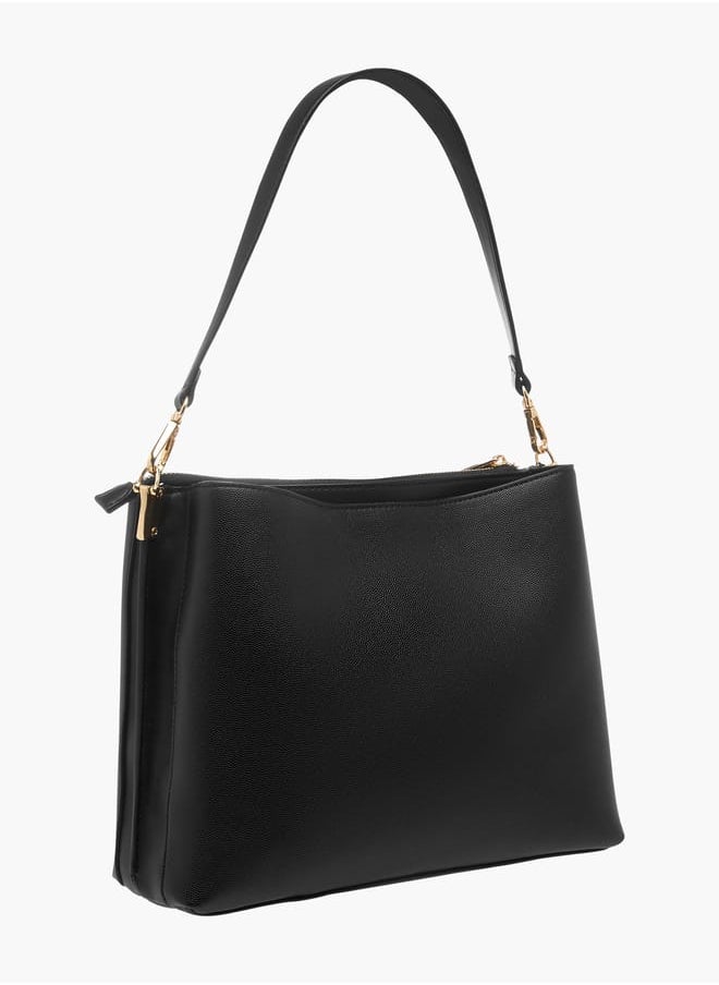 Flora Bella By Shoexpress Women Monogram Print Shoulder Bag with Adjustable Strap  - Image 2