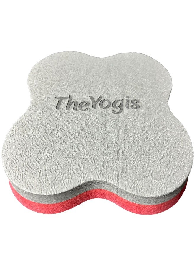 The Yogis Yoga Elbow Knee Pads, Yoga Mat Pads Support |Red Grey | Pc-2 - Image 2