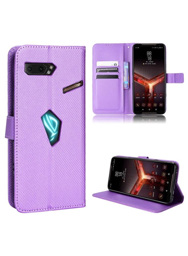 S-TOP Case For Asus ROG Phone II ZS660KL Diamond Texture Leather Phone Case - Image 1