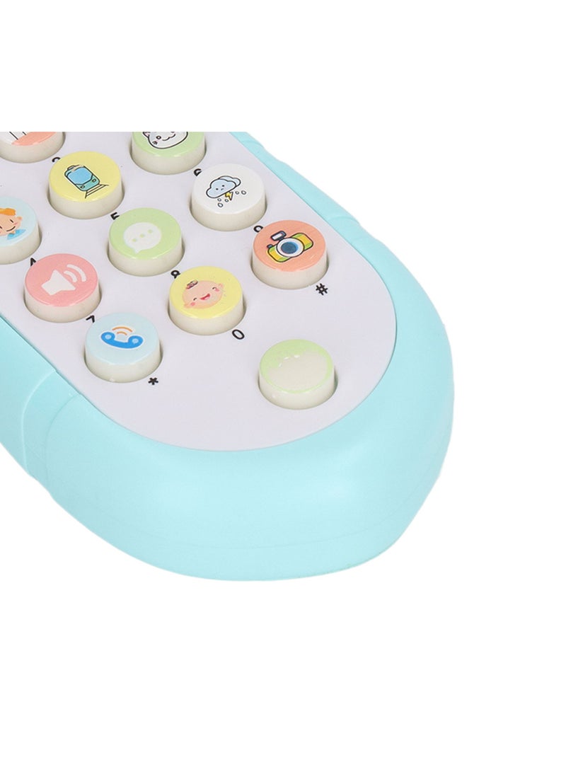 فيلوز لعبة هاتف الطفل متعددة الوظائف على شكل نحلة موسيقى للنوم تعمل بالبطارية مناسبة لألعاب التعليم المبكر باللون الأخضر مع حبل قصير - Image 5