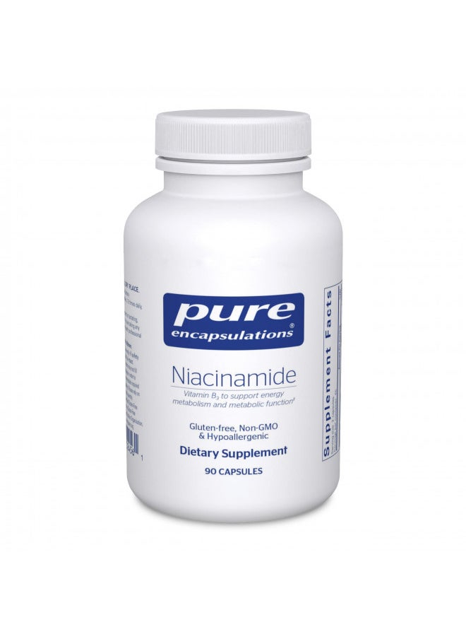 Pure Encapsulations - Pure Encapsulations Niacinamide | Vitamin B3 Supplement to Support Energy Metabolism, Joint Mobility, and Metabolic Function* | 90 Capsules - Image 1