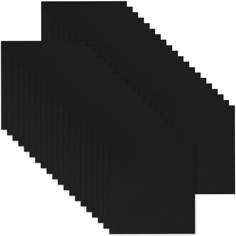 Breling 50 Pcs 10 x 10 Inch Cotton Fabric Bundle Squares Precut Fabric Squares for Sewing Making Quilts for Craft Lovers (One Size,Black) - Image 1