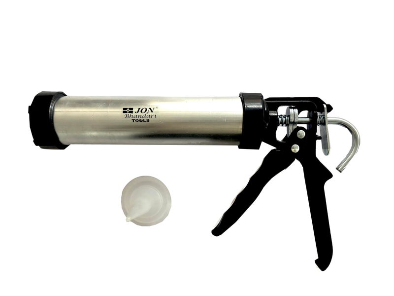 Jon Bhandari Tools Manual Aluminium Caulking Gun – Fully Enclosed Barrel for 310ml Silicone Sealant Cartridges | 9 inch Heavy Duty Applicator for Professionals, DIY, Hobbyists - Image 2