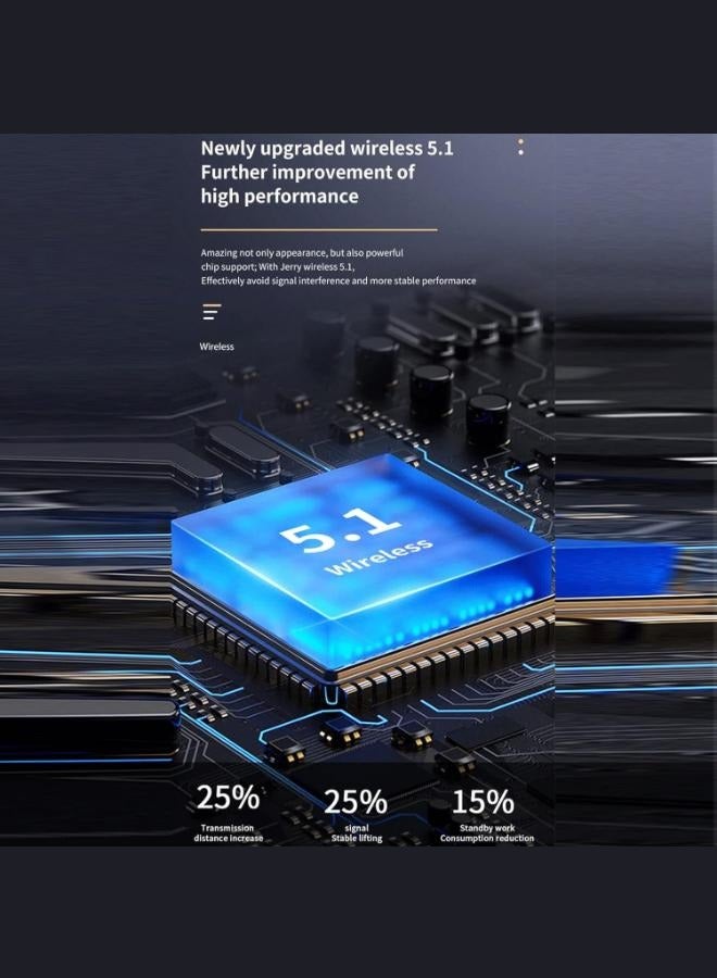 Zedx ACE PRO J21 Original Proof V5.4 True Bluetooth Wireless Earbuds, ENC Mic, Clear Sound, Type C, 30H Playtime, IPX4 Water Resistance, Wireless Earphones Transparent,black - Image 5