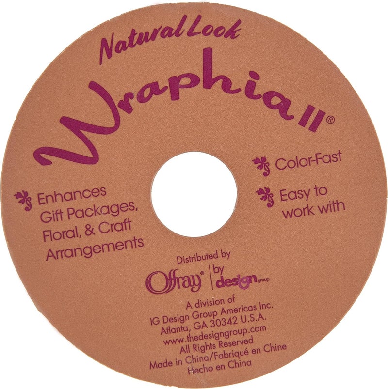 Berwick Offray Royal Blue Pearlized Raffia Ribbon, 1/4'' Wide, 100 Yards - Image 2