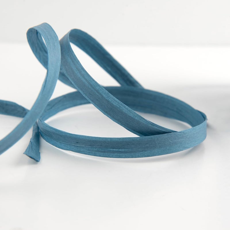 Berwick Offray Royal Blue Pearlized Raffia Ribbon, 1/4'' Wide, 100 Yards - Image 3