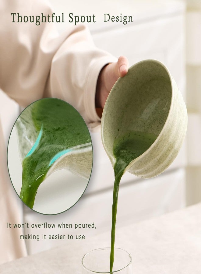 Ochcahser Japanese Matcha Set, Matcha Bowl with Spout and Coaster, Matcha Whisk and Holder, Sifter, Scoop, Spoon, Cleaning Brush,10 Pcs Complete Ceramic Matcha Kit - Image 4