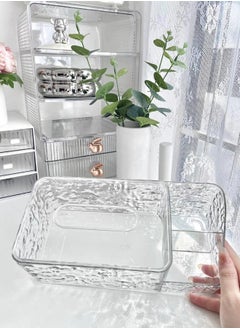 ShebSheb Multi-Function Tissue Box,Glacier Pattern Paper Organizer Dispenser,Large Tissue Storage Box for Kitchen,Bathroom,Home, Office  - Image 5