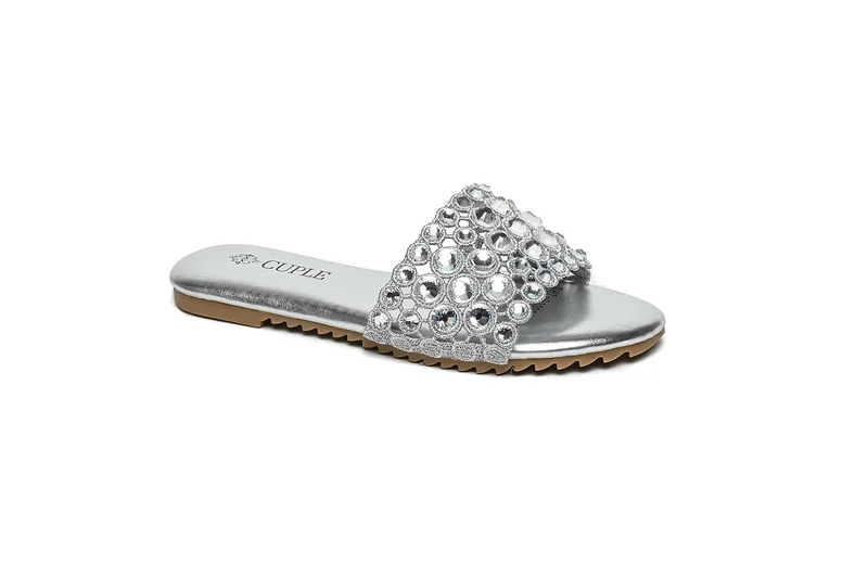Cuple Girls embellished slide sandals
