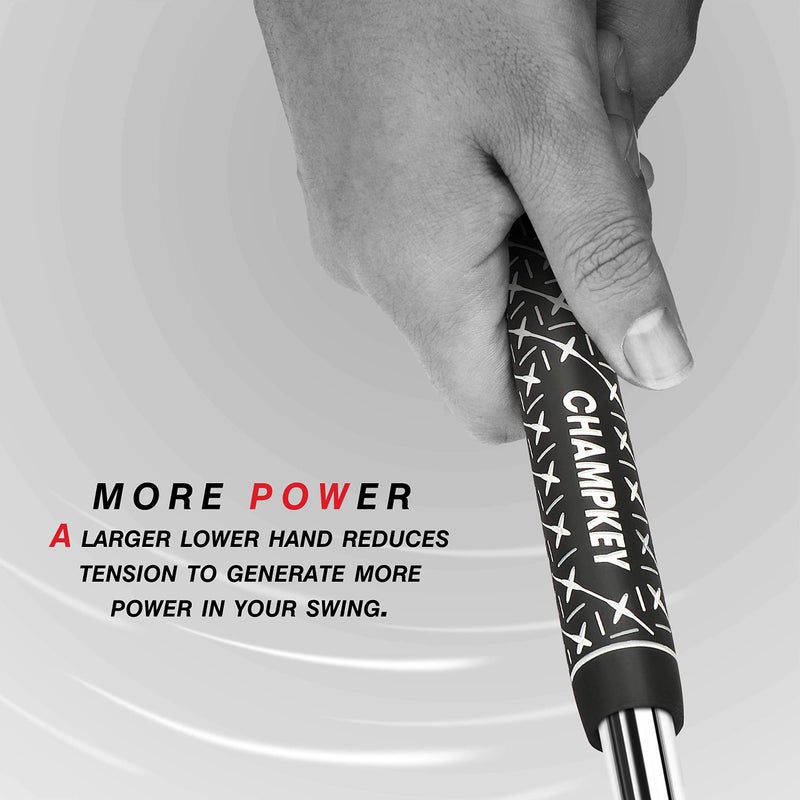 Champkey X Rubber Golf Grips Set - 13 Grips & All Repair Kits or 15 Tapes (Black, Midsize) - 5 Oz Solvent, Hook Blade, Vise Clamp - Image 5